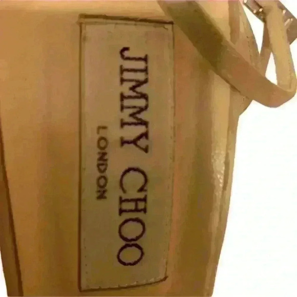 JIMMIE CHOO AUTHENTIC SATIN CHAMPAGNE PUMPS - Picture 3 of 6